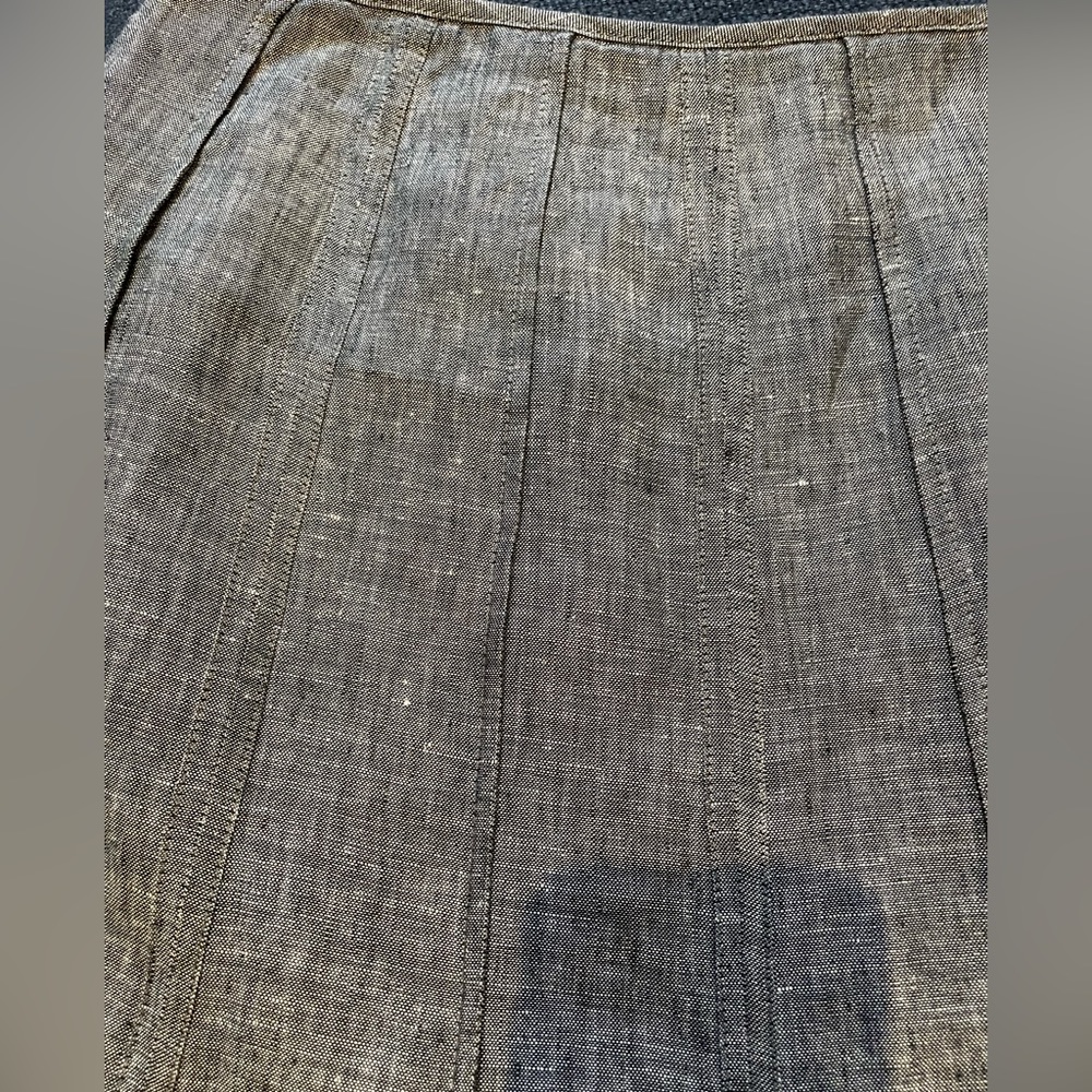 Mario Serrani Gray Midi Panel Flare Skirt - Picture 8 of 8